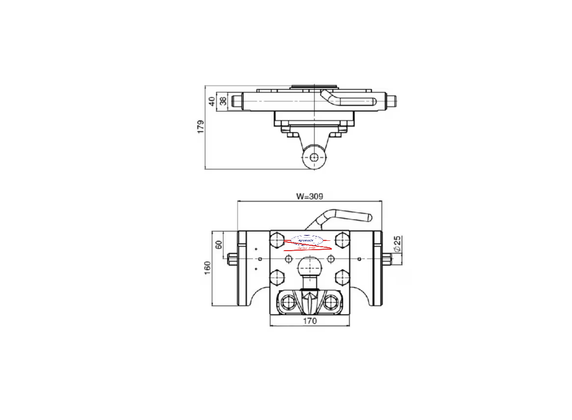 Kugelkupplung K50 310mm Für Schlitten 310mm Scharmüller