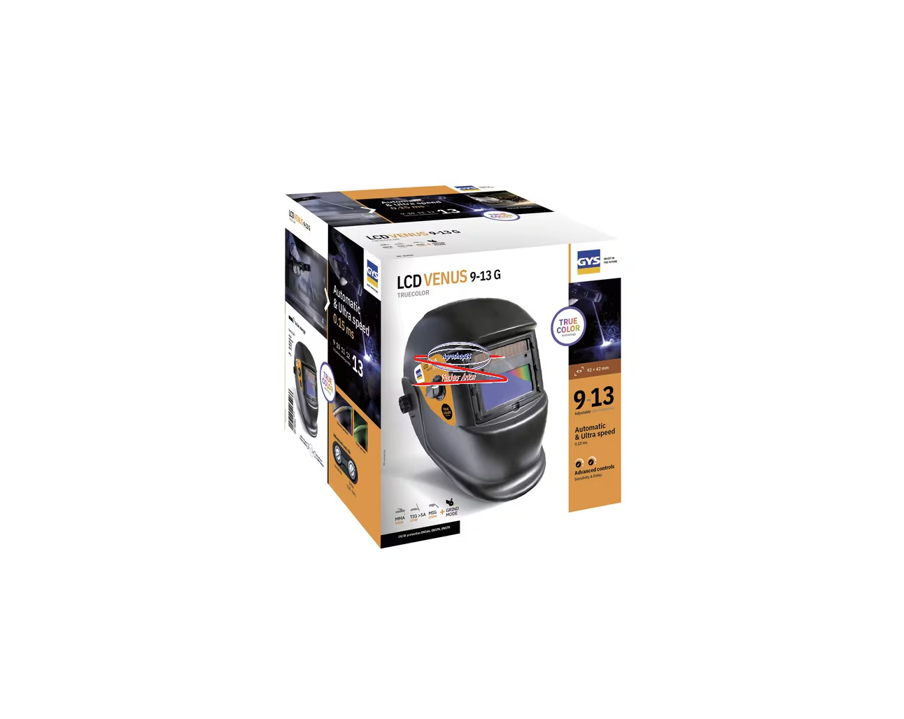 GYS Schweißhelm, LCD Venu 9/13 G, True Color