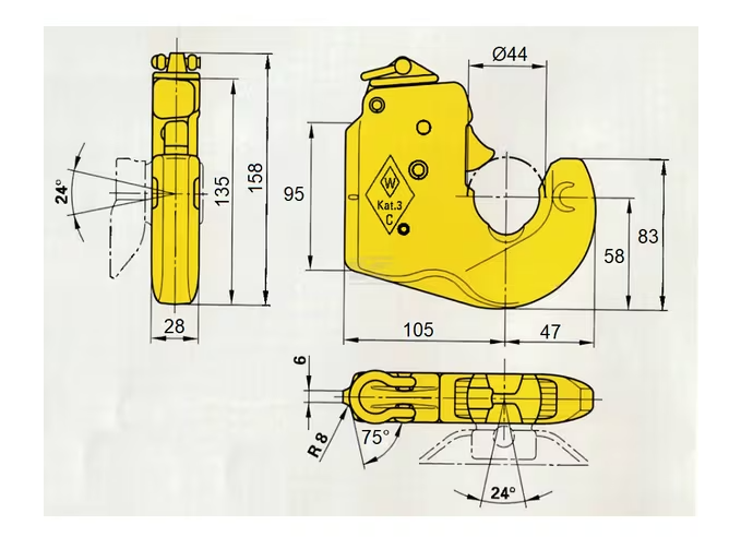 Walterscheid Fanghaken Kat. 1 -4