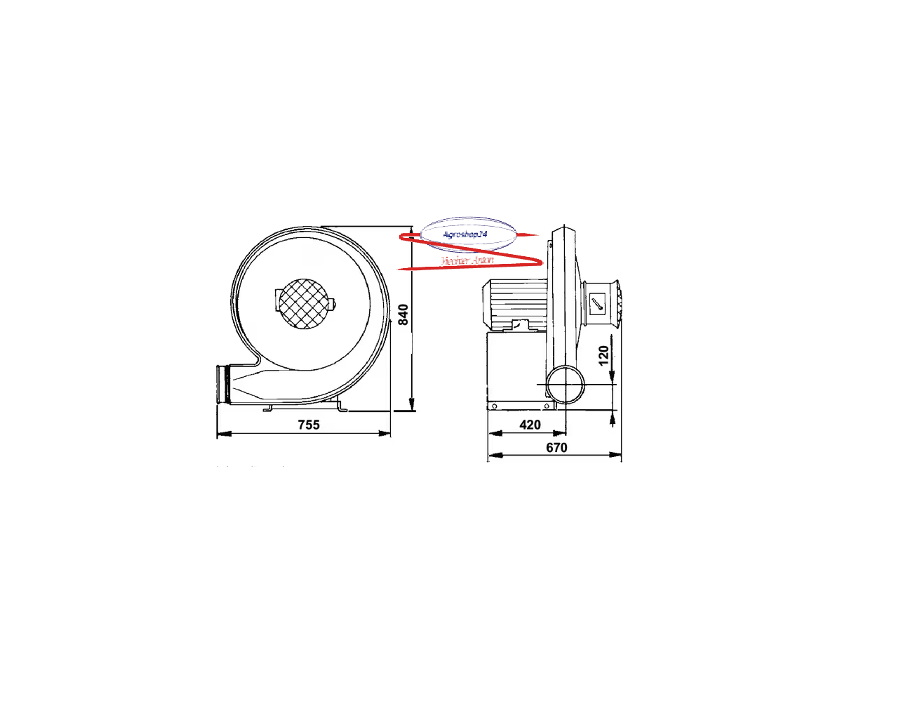 Getreidegebläse Kongskilde Industries A/S TRL55 4KW 16A