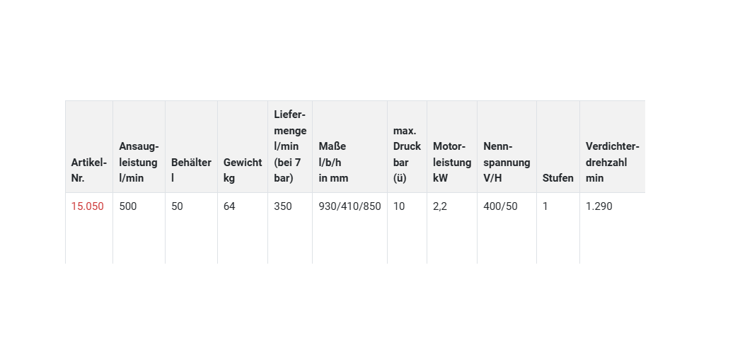 WIDL Kompressor WK 50/500 DL