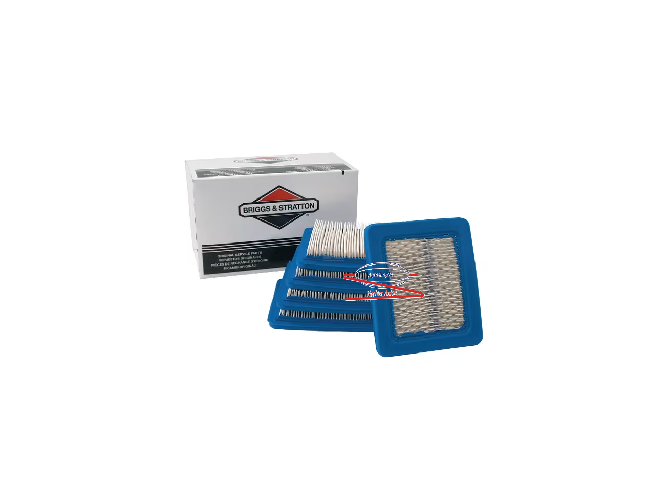 4101 Luftfilterset flach 5x 491588S Sabo Rasenmäher