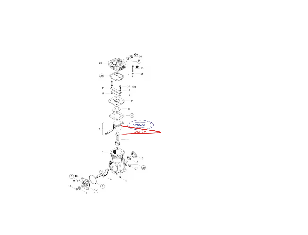 WABCO Druckluftkompressor Reparatursatz Kompressor Dichtungen