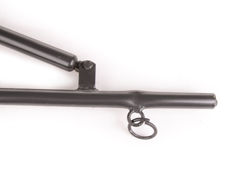 Handbremshebel mit Zahnsegment und Gasdruckfeder