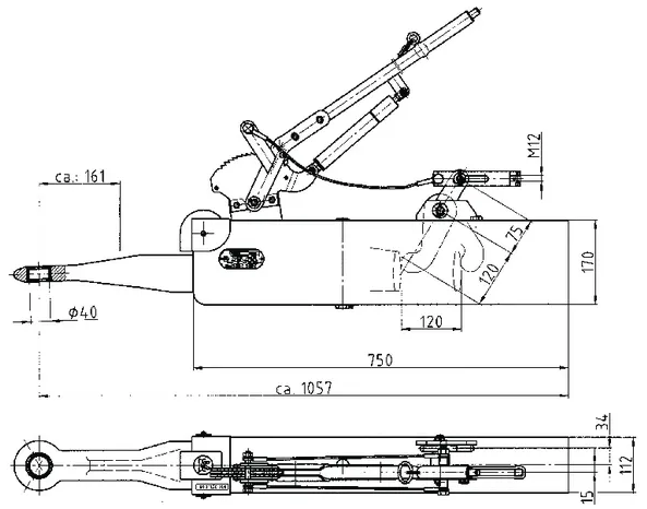 AVE2000BN Auflaufbremse schweißbar BPW BPW 8000KG Anhänger, Kipper, Ladewagen