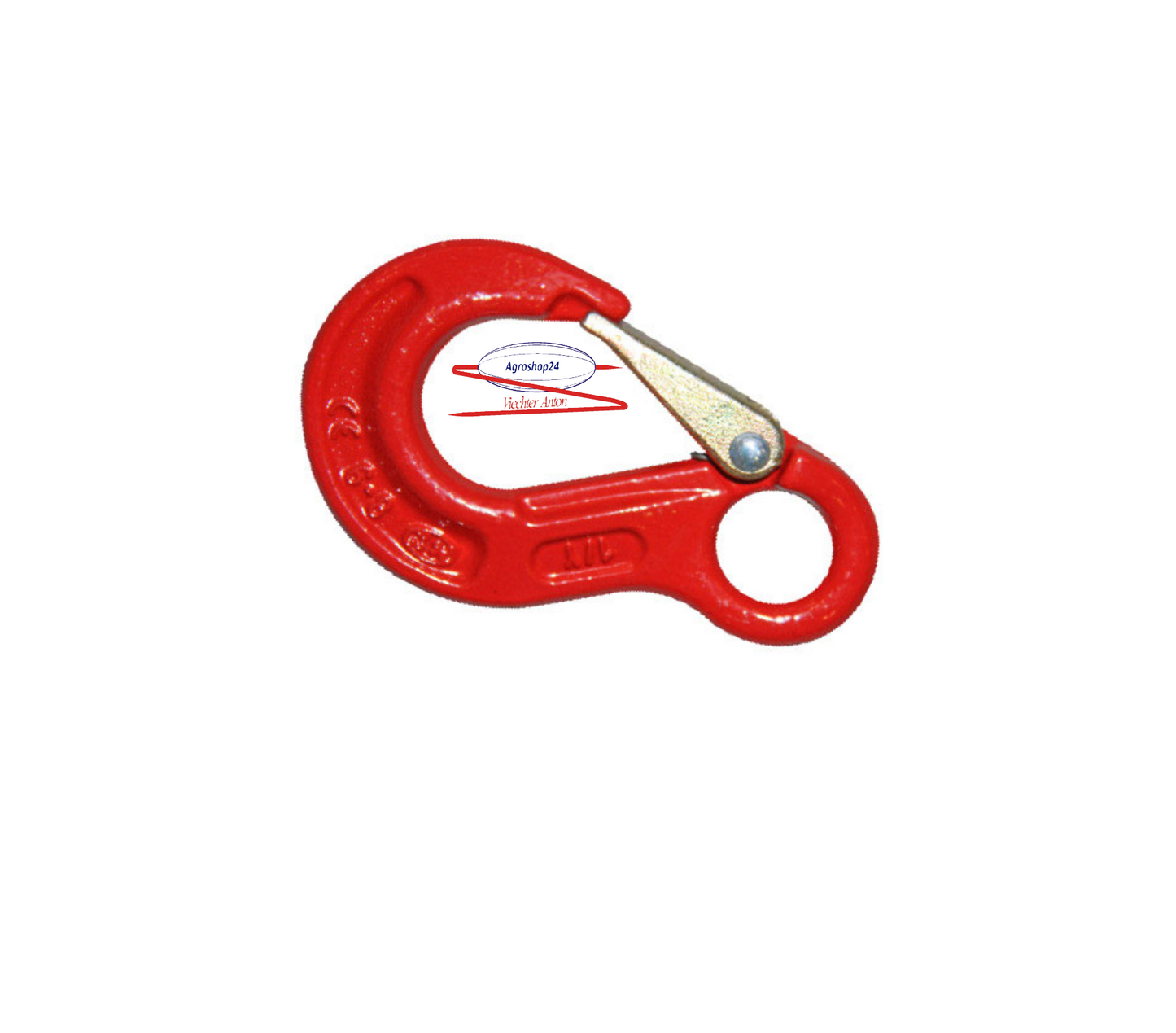 Ösenhaken mit Sicherung / Güteklasse 8; 6/ 7/8mm 10mm Forstkette Rückekette