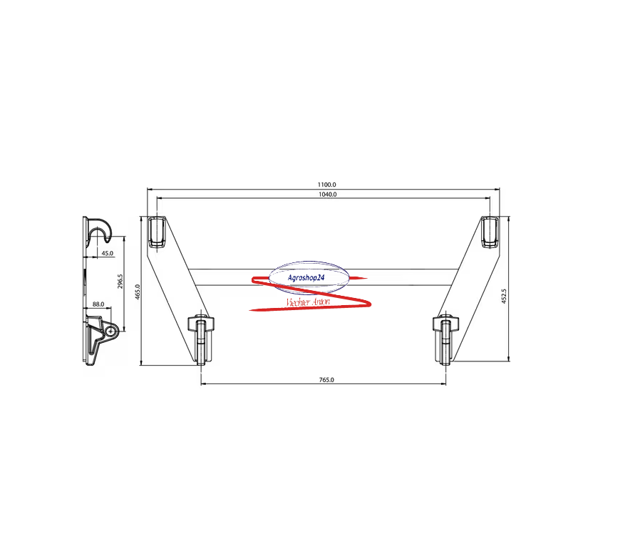 FT2102 Adapterplatte komplett