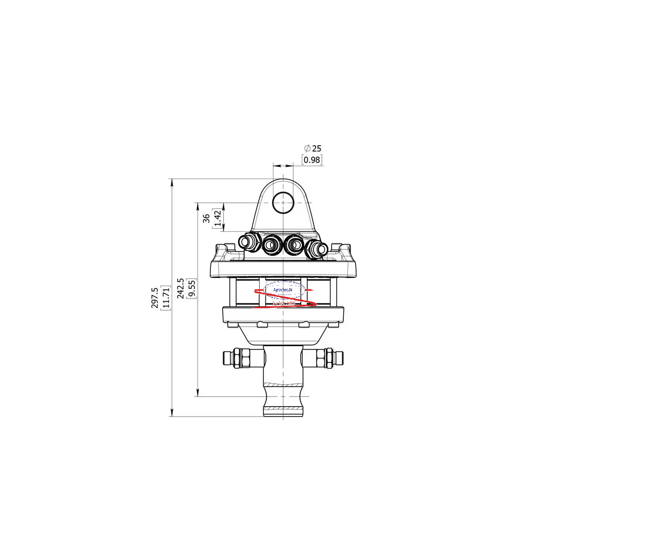 GR30 Rotator 30kN Welle 49,5 mm Loch