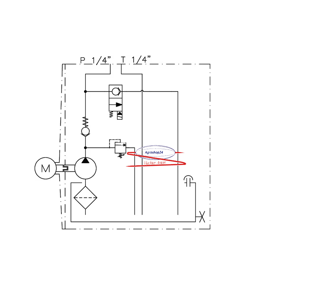 Hydraulikaggregat Hydraulikpumpe mit Tank für Kipper 12VDC 2100W 8Ltr 3.2ccm