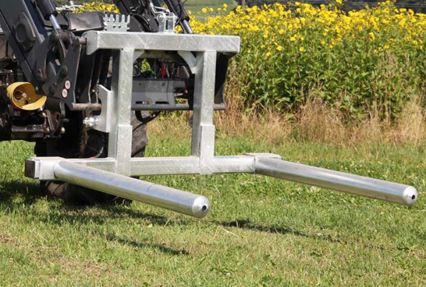 Fliegl Rundballenaufnahme Compact-Combi Euronorm- und Dreipunktaufnahme / hydraulisch / verzinkt