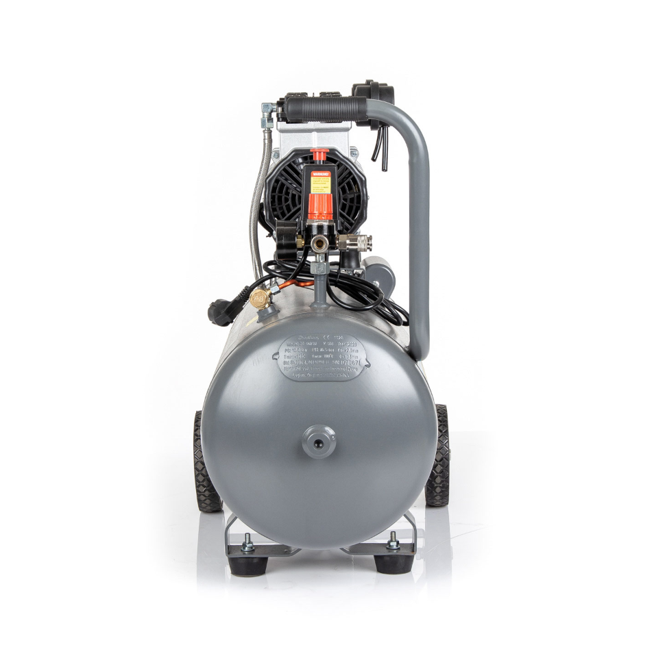 Flüsterkompressor 1,5 kW / 230 Volt / Ansaugleistung 240 l/min / Kessel 50 ltr.