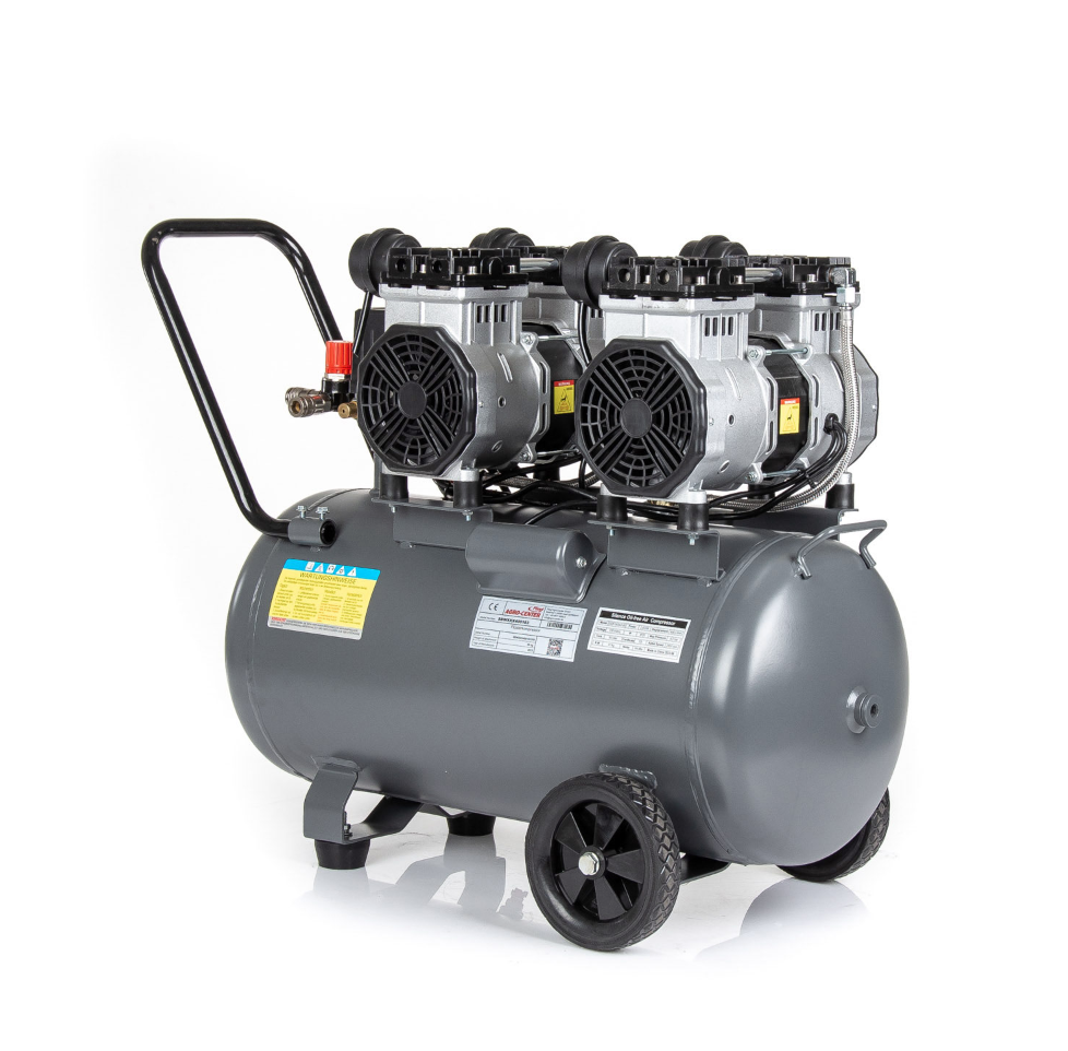 Flüsterkompressor 2,6 kW / 230 Volt / Ansaugleistung 480 l/min / Kessel 50 ltr.