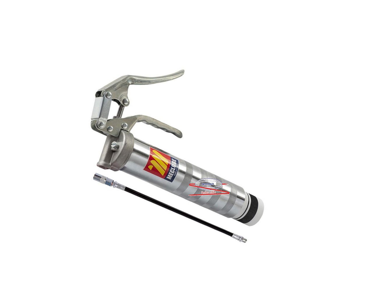 MECLUBE Fettpresse mit Einhandhebel für Kartusche Ø 52 mm / 400 g / max. 635 bar / 0,5 cm³ pro Hub