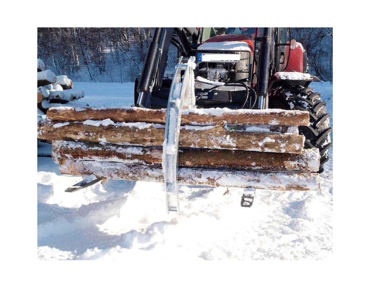 Holzgreifarm, Stammgreifer, Holzgreifer Fliegl Freisicht Rahmen