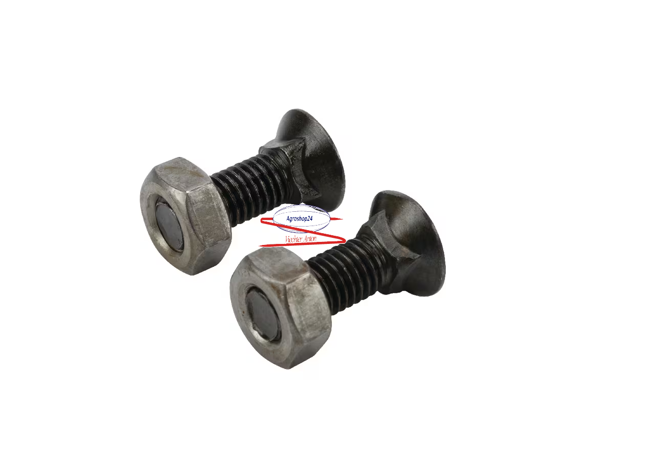 Pflugschar Schrauben und Muttern verpackt M12 x 35mm 10.9 2 Stk.