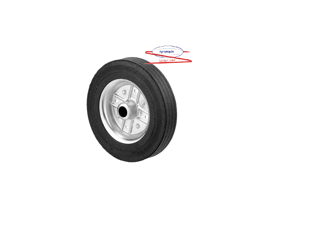 Gummirad Stahlfelge Ø200mm Stützrad Anhänger Ladewagen Kipper