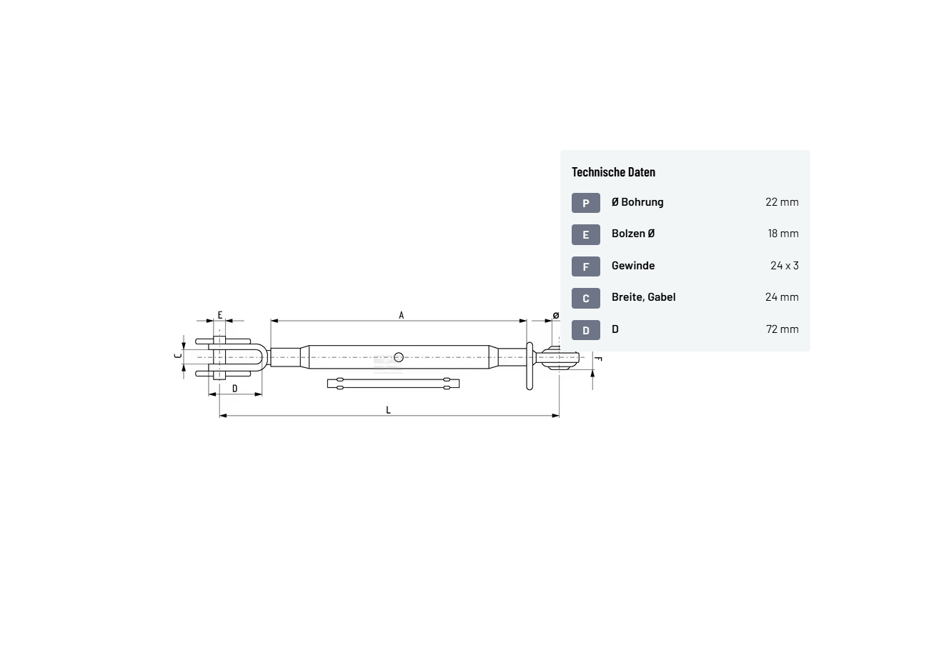 Kramp Hubstange 410mm Traktor Heckhydraulik