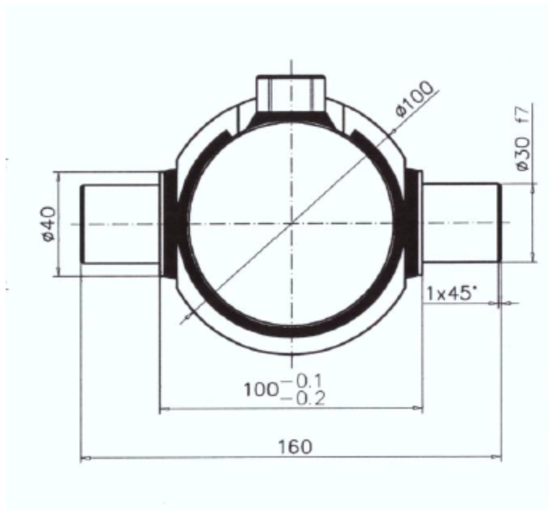 Zylinder 70/35/300 B-30mm