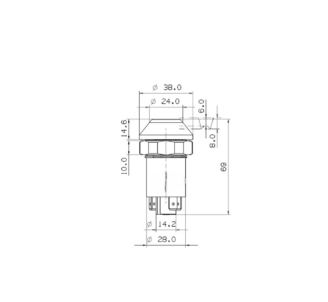 11130790PN Druckschalter Arbeitsscheinwerfer gelb