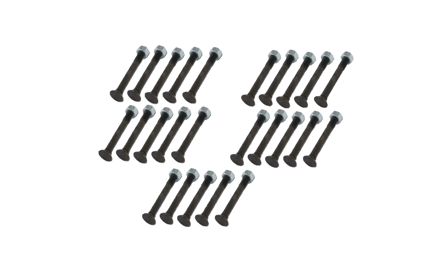 Pflugschar Schrauben und Muttern M12 x 100 mm 10.9  25 Stk.