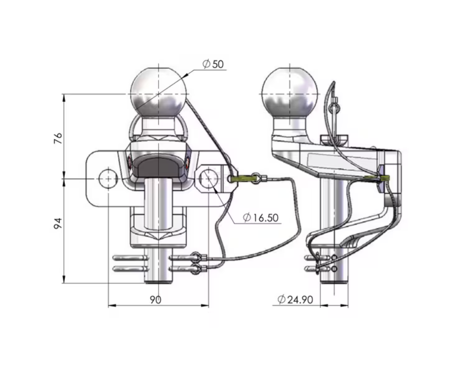 ALKO Kugelkupplung K50 mit Hitch 3500kg