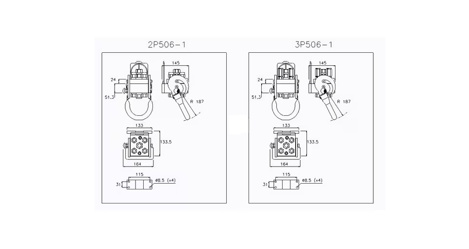 Multifaster DN10-4x15L - M22x1,5 1 x elektrisches Festteil