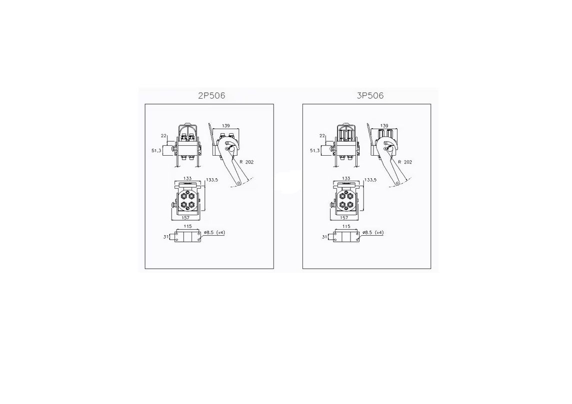 Multifaster DN10-4x15L - Stecker beweglichem Teil M22x1,5 Faster