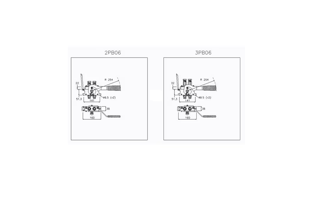 Multifaster DN10-2 x 3/8" BSPP beweglicher Teilstecker Traktor Frontlader
