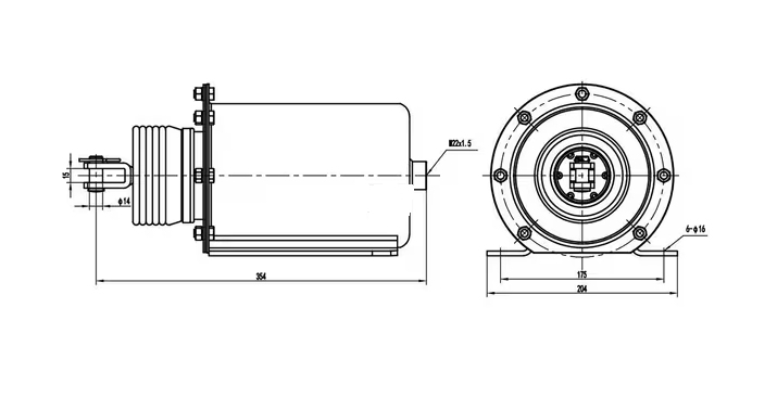 Bremszylinder, Kolbenzylinder 150mm
