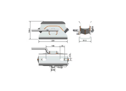 Zugmaul Anhängerkupplung SBR-80 8000kg Anhänger Kipper Gummiwagen