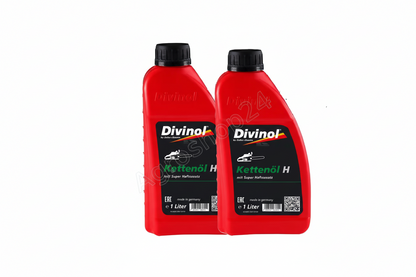 Divinol 2 x 1  Liter H1 Kettenöl Sägekettenöl mit Haftzusatz Kettensäge Motorsäge