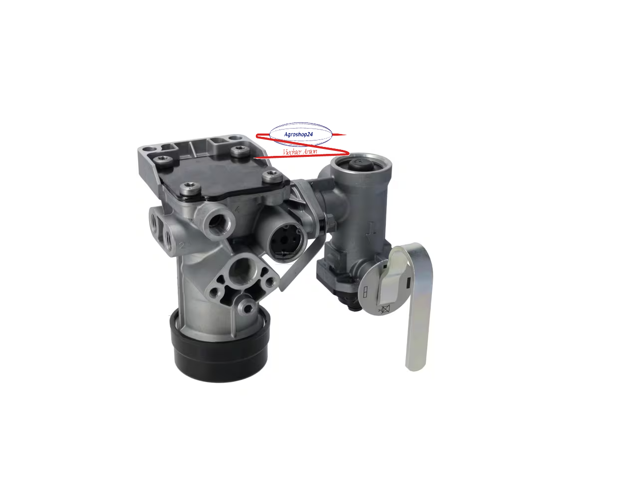 Relais-Notventil und LS man. Anhänger  Bremsventil Zweikreis mit Handregler Wabco