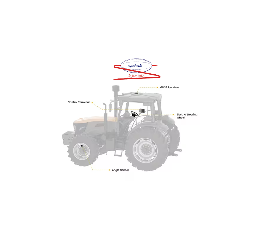 AT2 Traktor Lenksystem Autopilot-Bausatz mit 12"Bildschirm 1 Antenne SBAS+RTK-Version