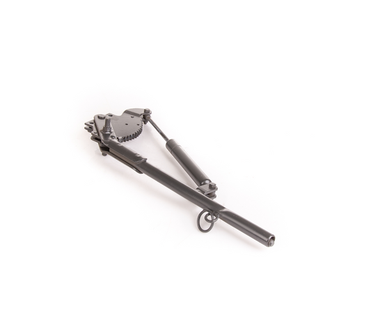 Handbremshebel mit Zahnsegment und Gasdruckfeder