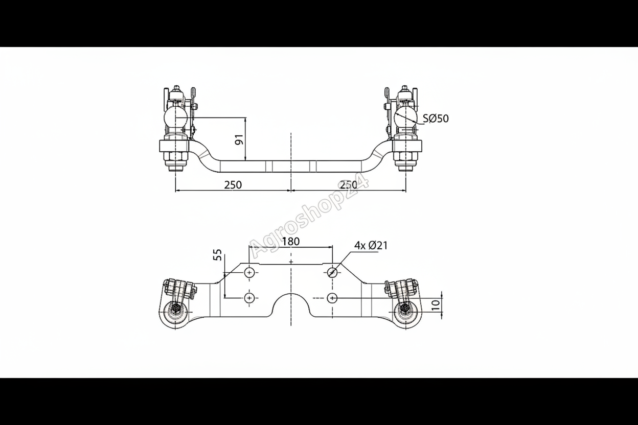 Sauermann Zwangslenkung K50 CASE NEW HOLLAND STEYR Traktor