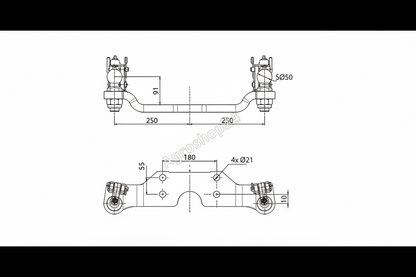 Sauermann Zwangslenkung K50 CASE NEW HOLLAND STEYR Traktor