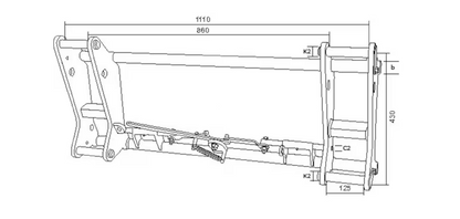 Kramp Schnellwechselrahmen FT2065 Euroaufnahme 2000Kg