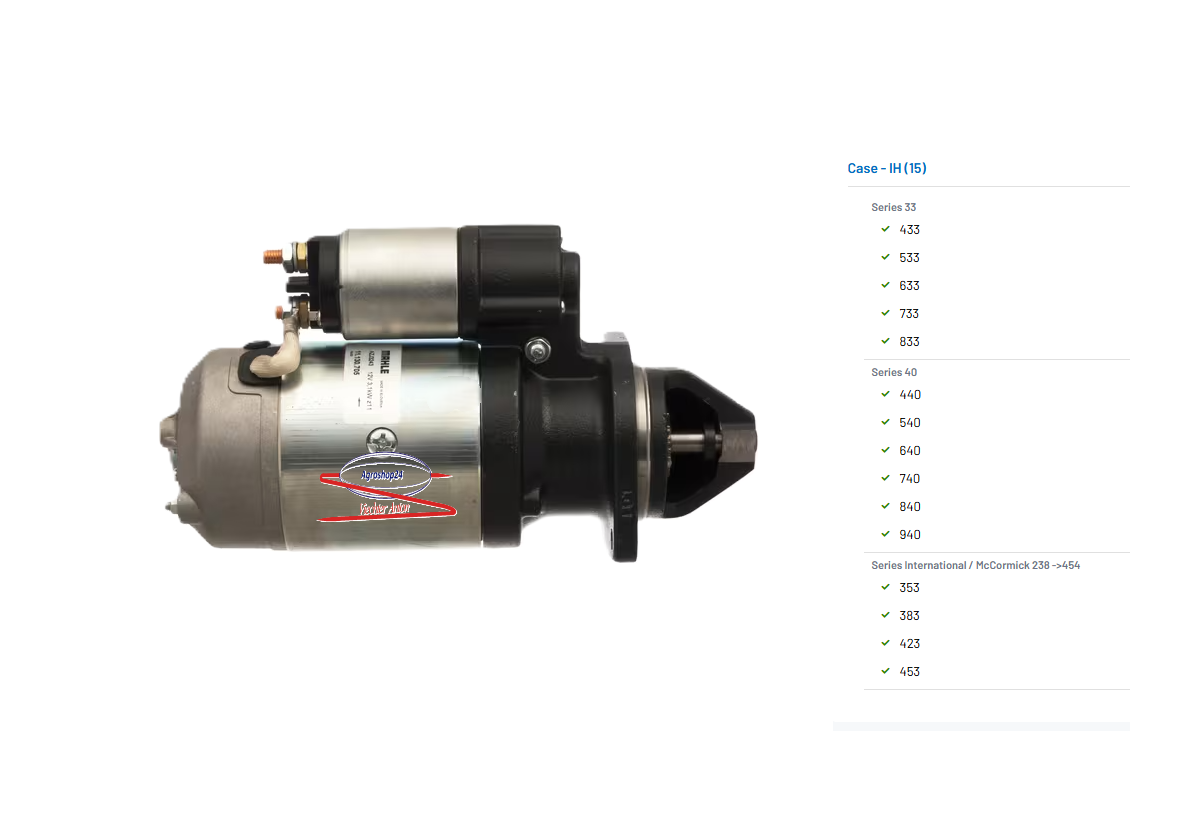 IS0705 Anlasser 12V 3,1kW 11 Zähne, Hersteller Mahle, Case Traktor