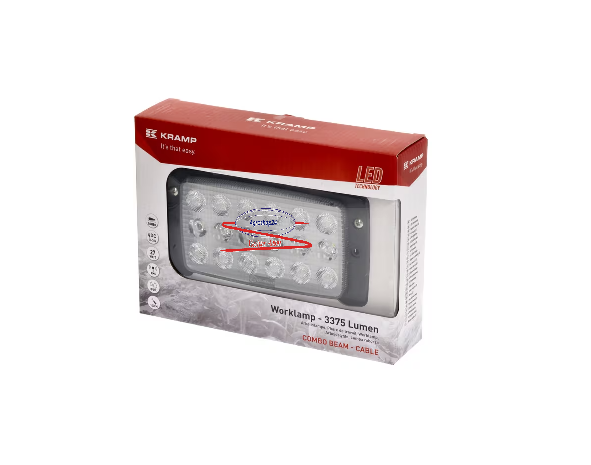 LA80300  LED Scheinwerfer Dach Arbeitsscheinwerfer ASW Einbau FENDT 12V 24V 3375 Lumen Traktor