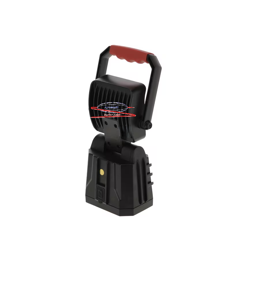 Arbeitsleuchte LED wiederaufladbar, weiß/orange, 9 Hochleistungs-LEDs, mit Wandhalterung