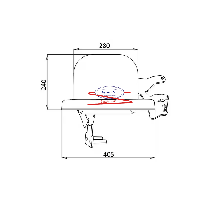 LVB25717N Beifahrersitz, geeignet für John Deere Traktor
