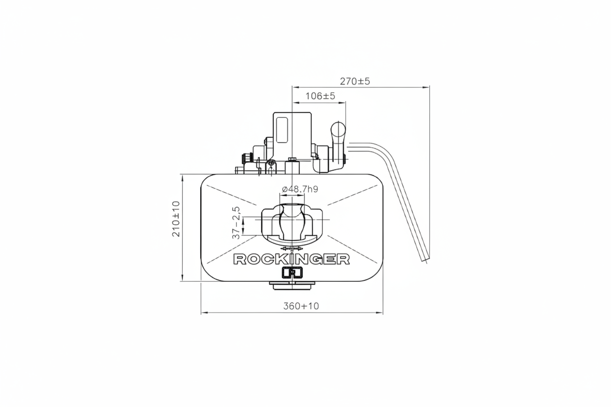 Anhängerkupplung 330mm automatisch Weite 330mm Traktor Anhänger