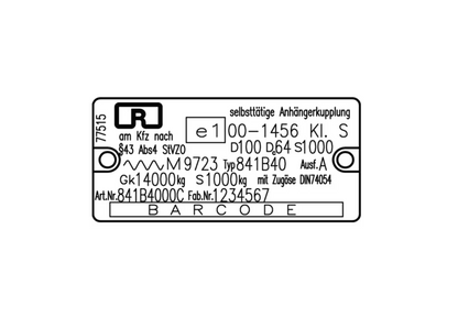 RO841B40000 Anhängerkupplung 140x80mm automatisch Traktor Anhänger