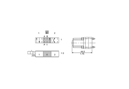 Walvoil  Steuerventil doppeltw. (1.10) SD4/1(KG3-120)/1CP10L  45L