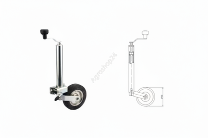 Kramp Stützrad 200x50 Anhänger Wohnwagen Kipper