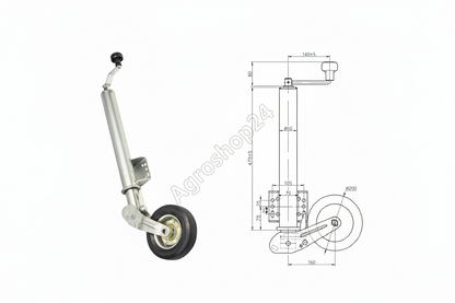 Kramp Automatik Stützrad 200x 60 Stützlast 250 Kg Anhänger Kipper