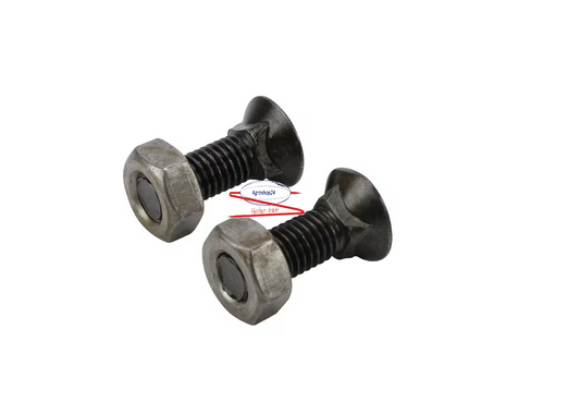 Pflugschar Schrauben und Muttern verpackt M12 x 35mm 10.9 2 Stk.