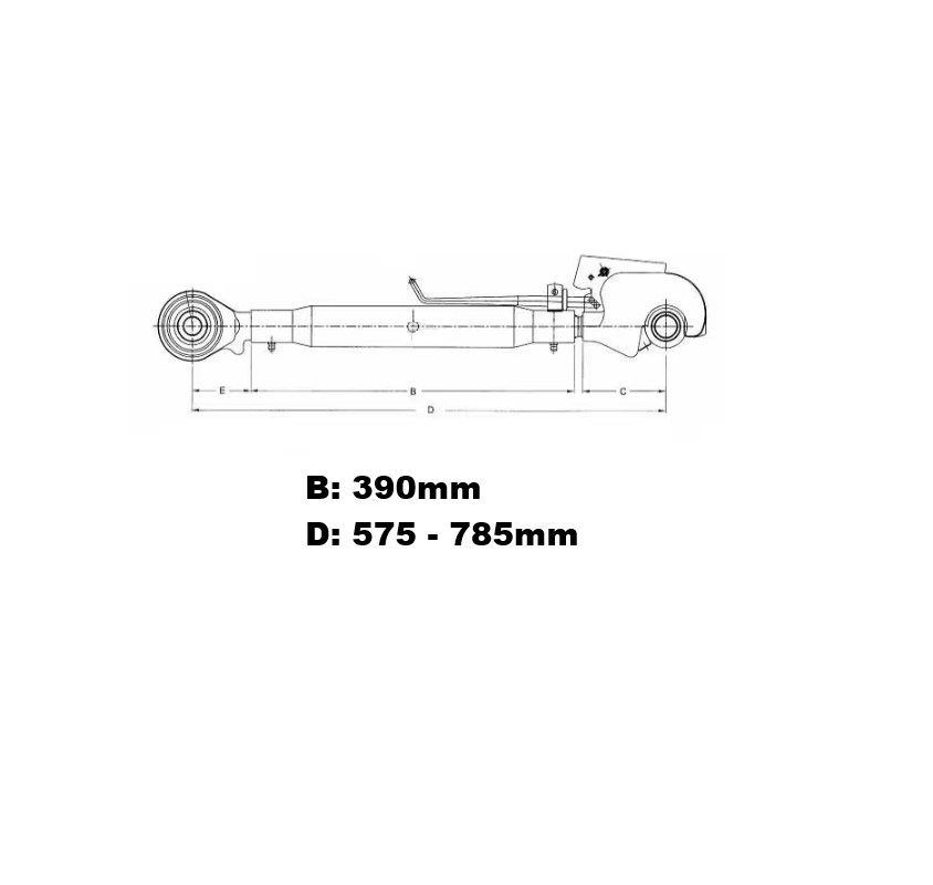 Oberlenker Auge/Haken 390, M30 Kat.2/2