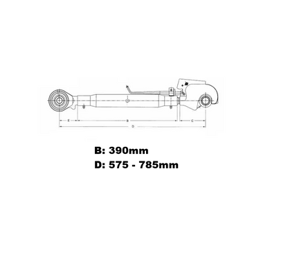 Oberlenker Auge/Haken 390, M30 Kat.2/2