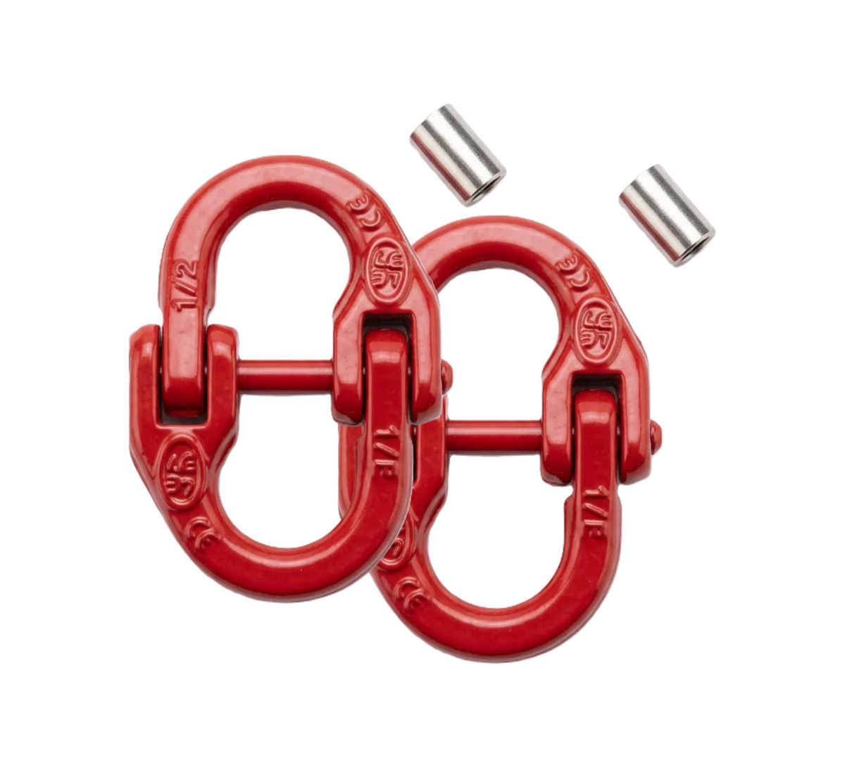 2x Verbindungsglied Kuppelhaken 8 mm 2000 kg Forstkette Gabelkopfhaken